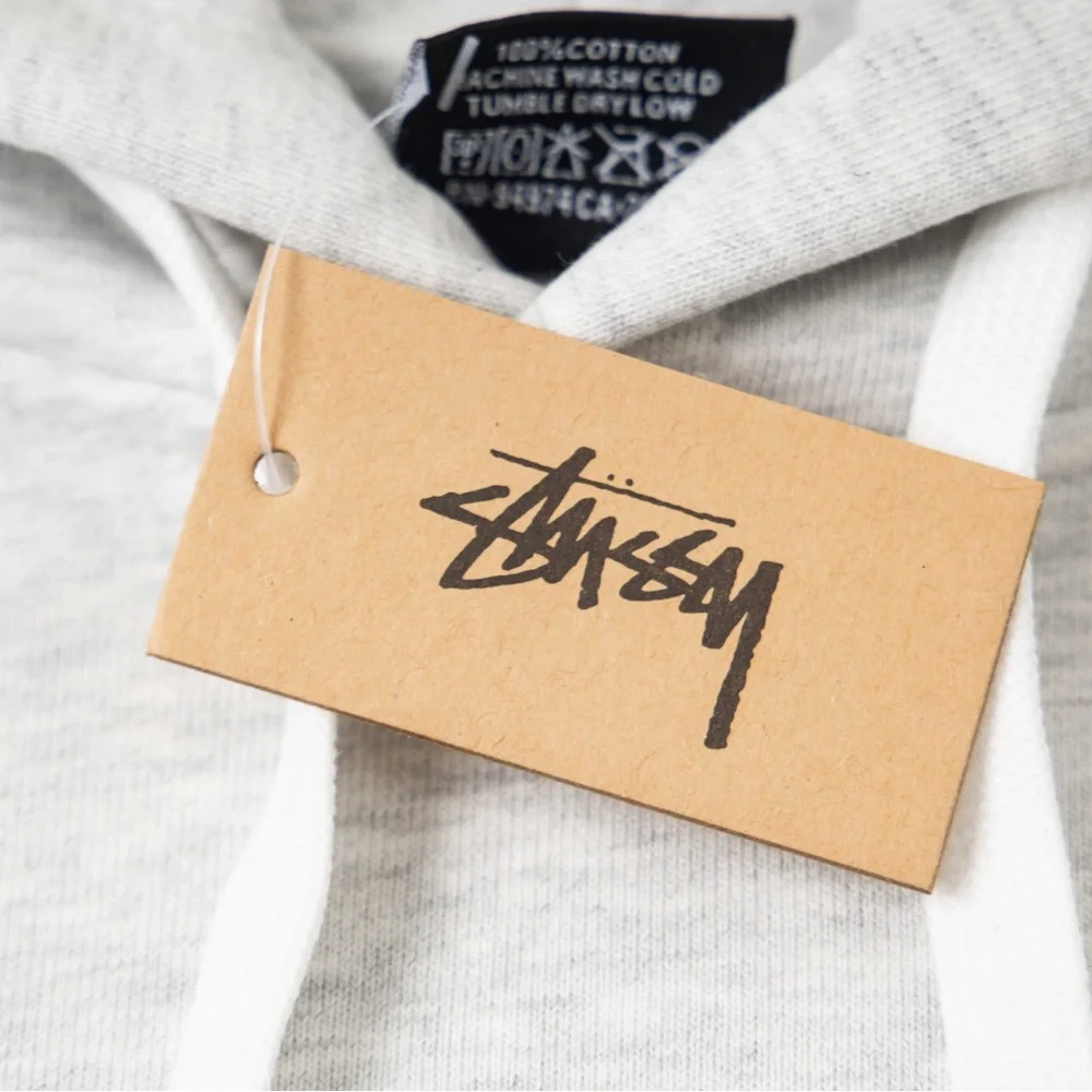 Stussy Gray Hoodie with Blue Dice Design - Picture 2 of 6